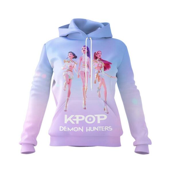Худи женское с принтом «Звездные идолы. Кейпоп-охотницы на демонов. Star idols. KPop Demon Hunters»