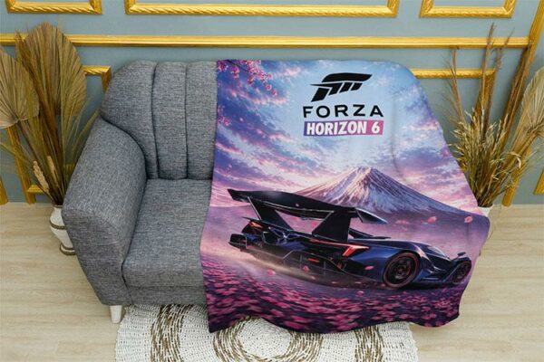 Плед «Гонки в Японии. Racing in Japan. Forza Horizon 6»