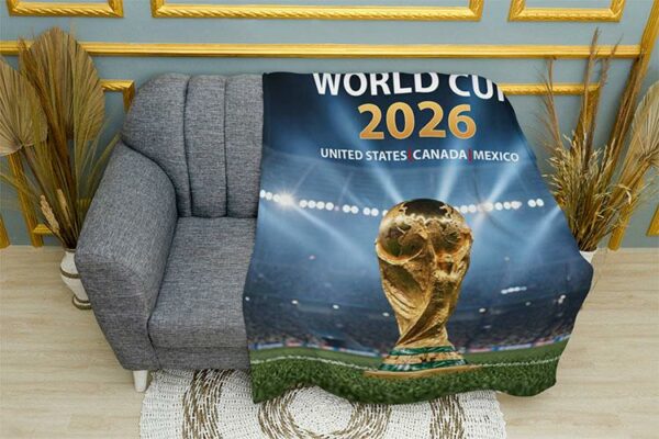 Плед «Кубок Світу 2026. Нічний стадіон. World Cup 2026. Night stadium»