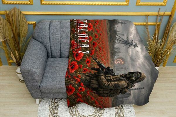 Плед «Сталкер. Сердце Чернобыля. Маковое поле. Stalker. Heart of Chornobyl. Poppy field»