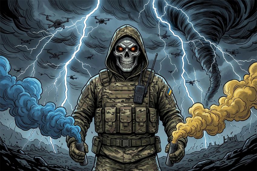 Прапор «Буря війни ЗСУ. Storm of war AFU»