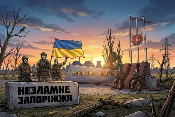 Прапор «Незламне Запоріжжя. Unbreakable Zaporizhzhia»