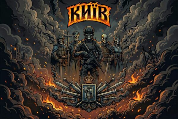 Прапор «Примарні захисники Києва. Ghost defenders of capital»
