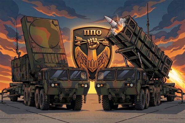 Прапор «Сила ППО. Сила протиповітряної оборони. Air defense power»