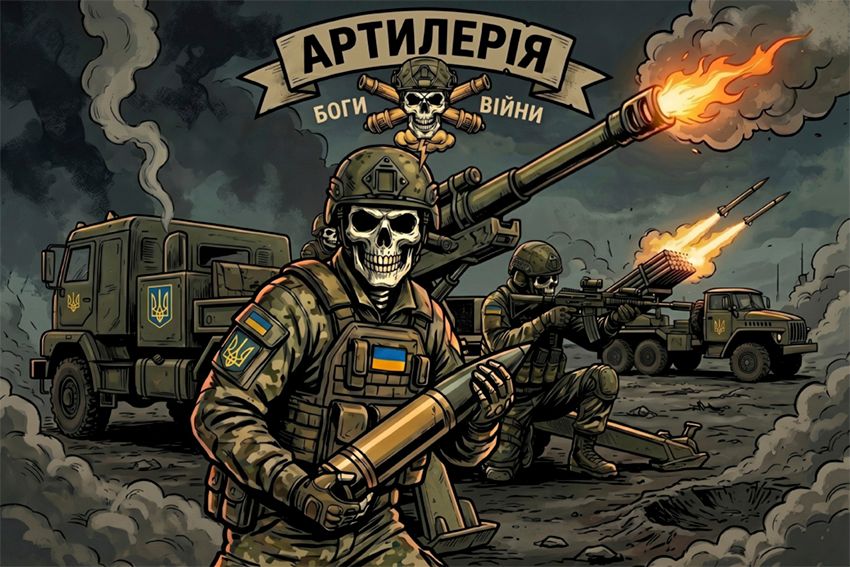 Флаг «Украинская тактическая артиллерия. Ukrainian tactical artillery»