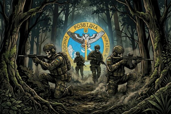 Прапор «Воєнна розвідка. Нічні мисливці ЗСУ. Night hunters AFU»