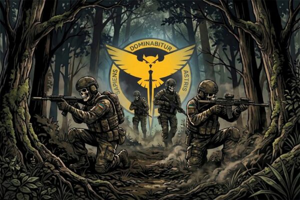 Прапор «Воєнна розвідка. Нічні мисливці ЗСУ. Night hunters AFU» 1