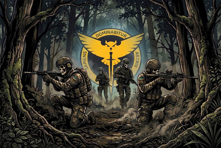 Прапор «Воєнна розвідка. Нічні мисливці ЗСУ. Night hunters AFU» 1