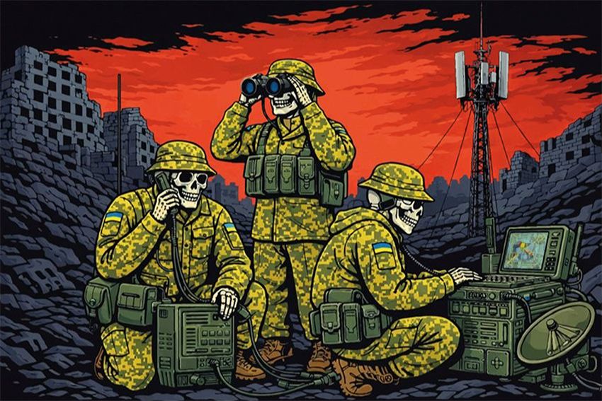 Флаг «Связисты ВСУ. Ukrainian Armed Forces Signallers»