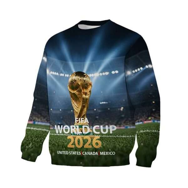 Свитшот унисекс с принтом «Кубок мира 2026. Ночной стадион. World Cup 2026. Night stadium»