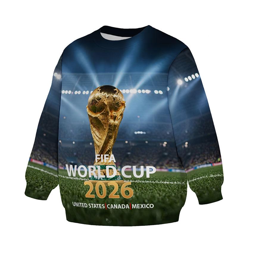 Свитшот детский с принтом «Кубок мира 2026. Ночной стадион. World Cup 2026. Night stadium»