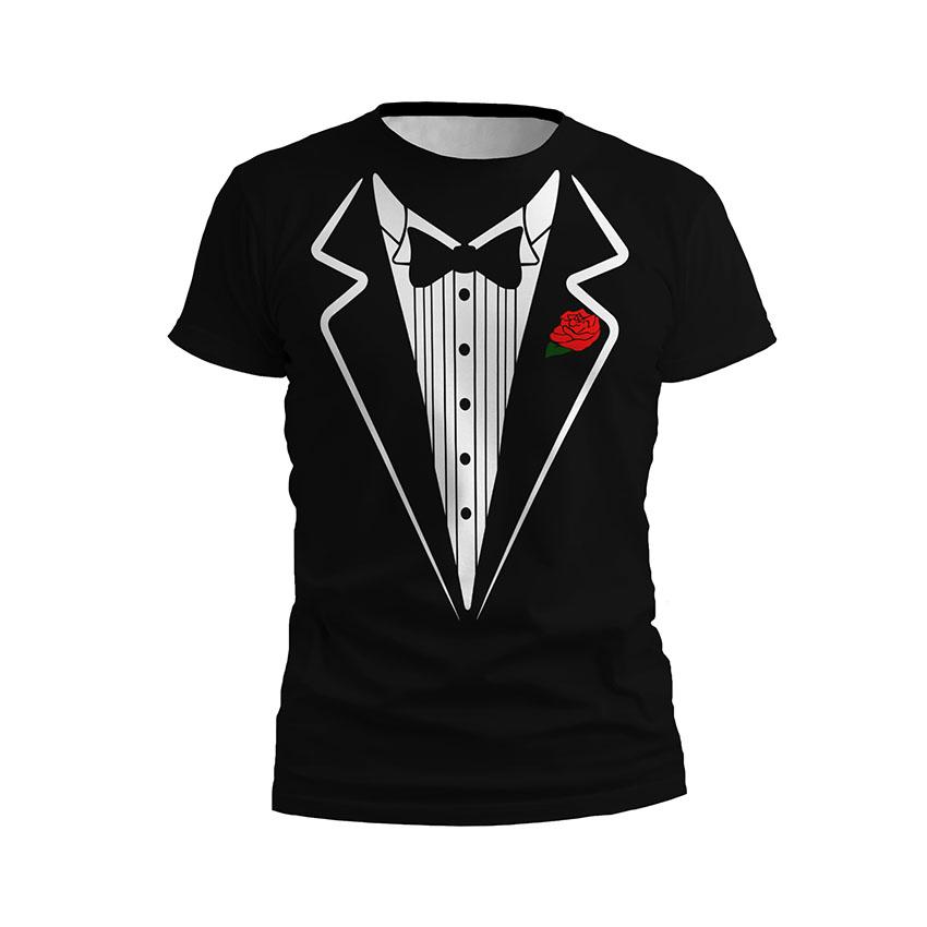 Футболка чоловіча спортивна з принтом «Костюм з трояндою. Suit with rose»