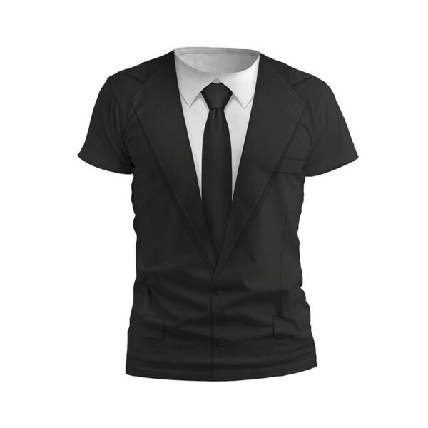 Футболка мужская спортивная с принтом «Официальный черный костюм. Official black suit»
