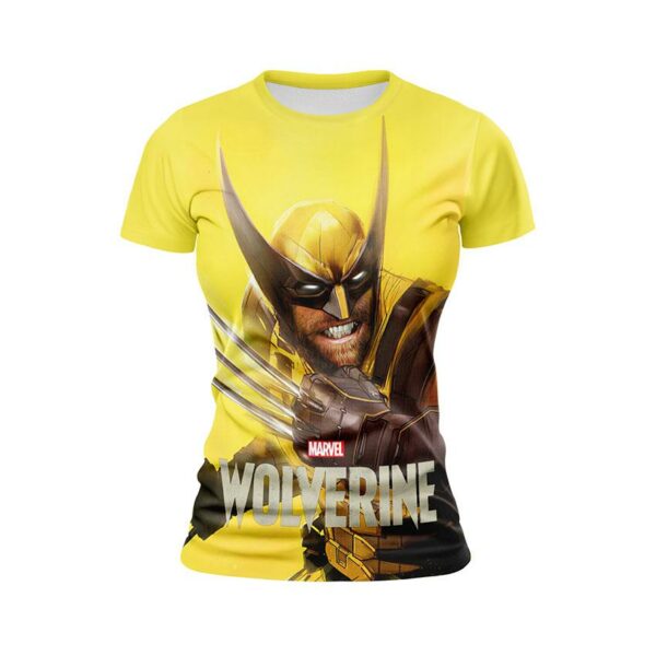 Футболка женская спортивная с принтом «Росомаха. Яркий удар. Wolverine. Bright Strike»