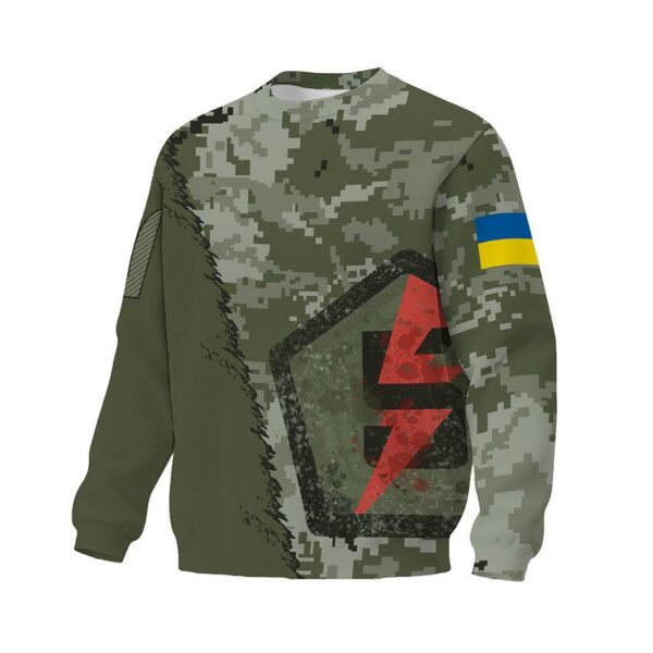 Світшот унісекс з принтом «5-та окрема штурмова бригада. Камуфляж сили. Camouflage of Strength»