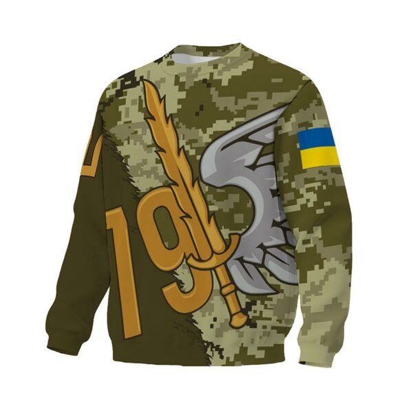 Світшот унісекс з принтом «79-та окрема десантно-штурмова бригада. Сталевий удар. Steel Strike»