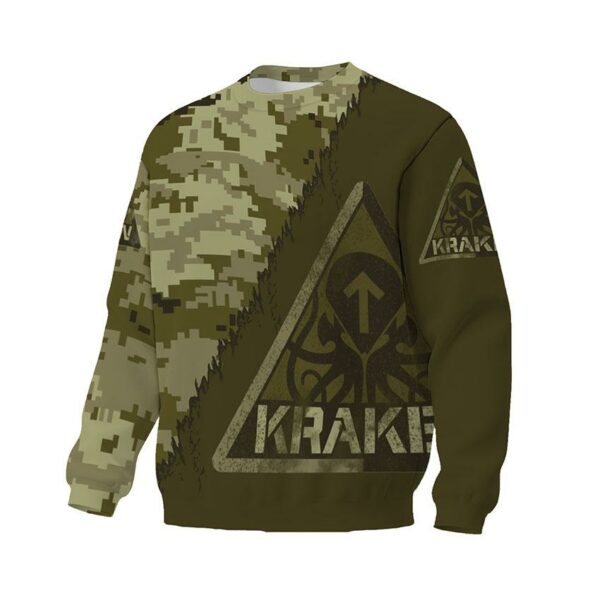 Світшот унісекс з принтом «Спецпідрозділ Kraken. Камуфляж. Kraken Regiment. Camouflage»