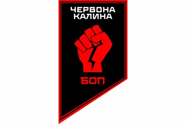 Флаг вертикальный Батальон оперативного назначения «Правица Серка» 14-й БрОН «Красная Калина» 1 КНГУ 3