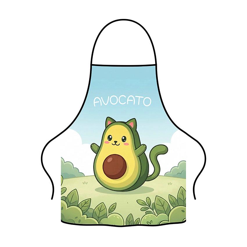 Фартух з принтом «Втомлений Авокадо кіт. Tired Avocado Cat»