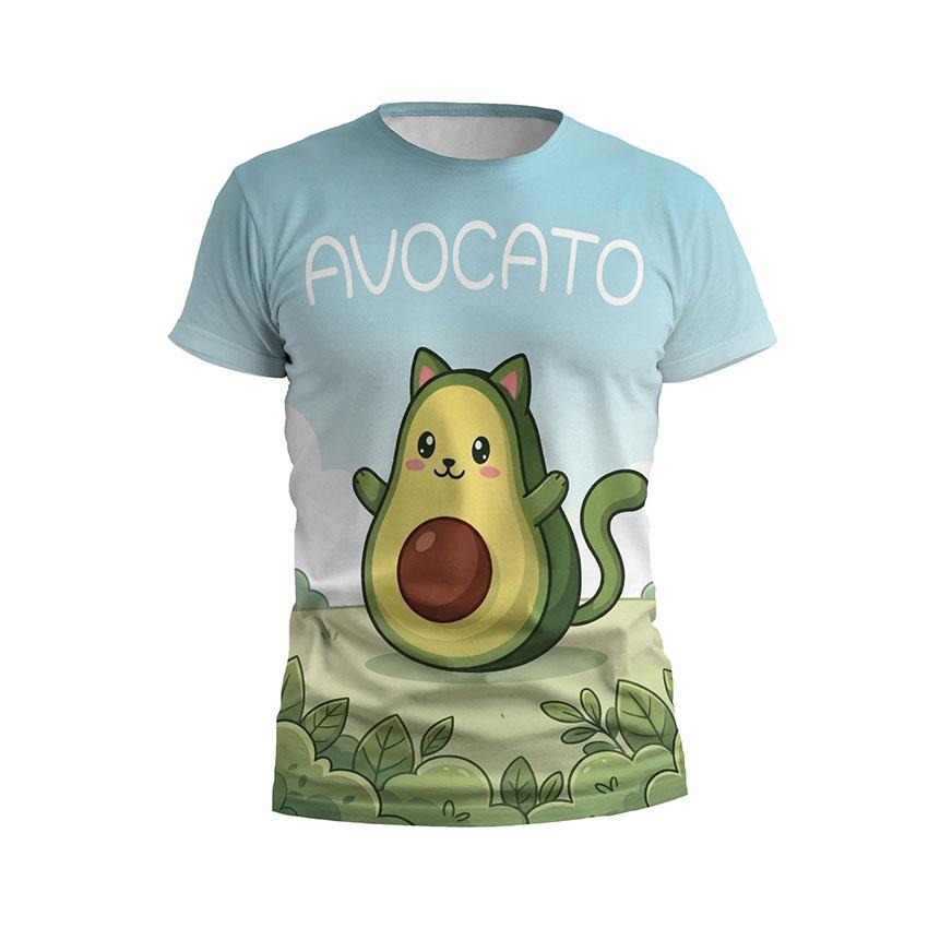 Футболка чоловіча спортивна з принтом «Втомлений Авокадо кіт. Tired Avocado Cat»