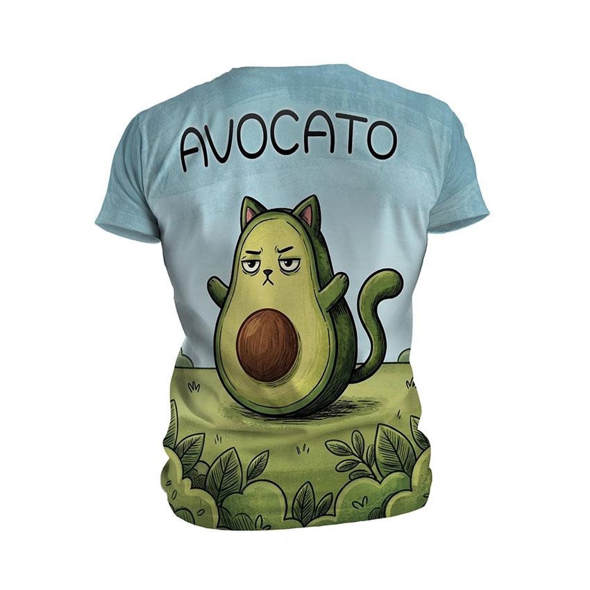 Футболка чоловіча спортивна з принтом «Втомлений Авокадо кіт. Tired Avocado Cat»