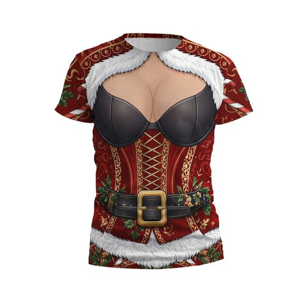 Футболка чоловіча спортивна з принтом «Новорічний корсет Санти. Christmas Santa Corset»