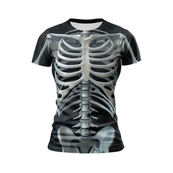 Футболка жіноча спортивна з принтом «Рентген скелет. Xray Skeleton»