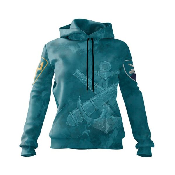 Худи женское с принтом «406-я отдельная артиллерийская бригада. Военная Волна. Military Wave»