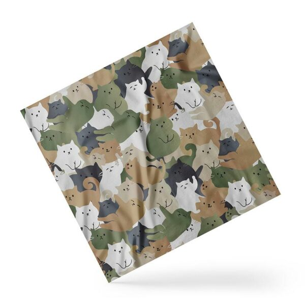 Платок с принтом «Кошачий камуфляж. Cat camouflage»
