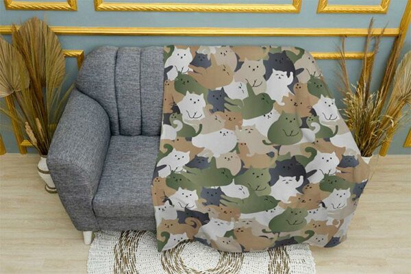 Плед «Кошачий камуфляж. Cat camouflage»