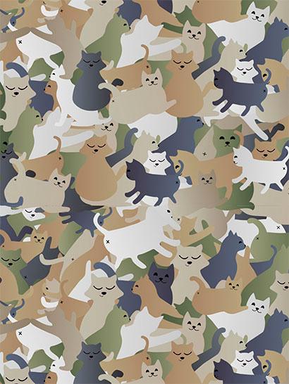 Плед «Забавные котики. Камуфляж. Funny cats. Camouflage»