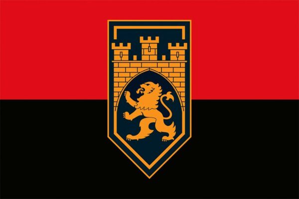 Флаг 125-я отдельная тяжелая механизированная бригада (125 ОТМБр) СВ ВСУ красно-черный