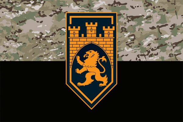 Прапор 125-та окрема важка механізована бригада (125 ОВМБр) СВ ЗСУ камуфляж-чорний