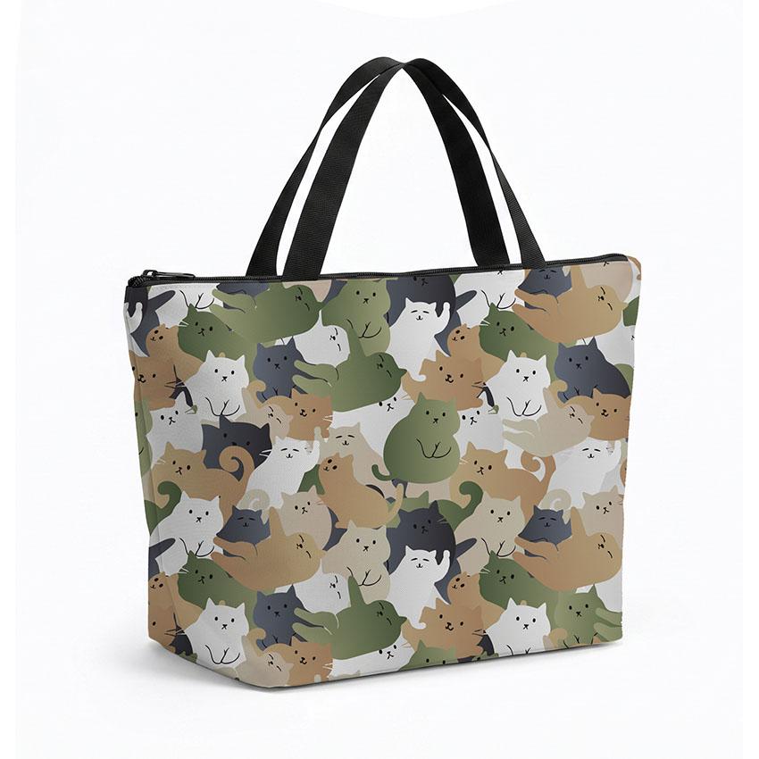 Сумка-холодильник з принтом «Котячий камуфляж. Cat camouflage»