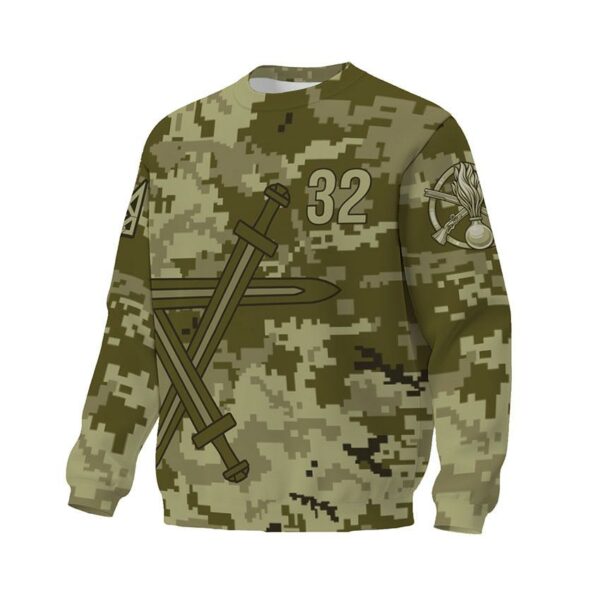 Світшот унісекс з принтом «32-га окрема механізована бригада. Камуфляж. Camouflage»