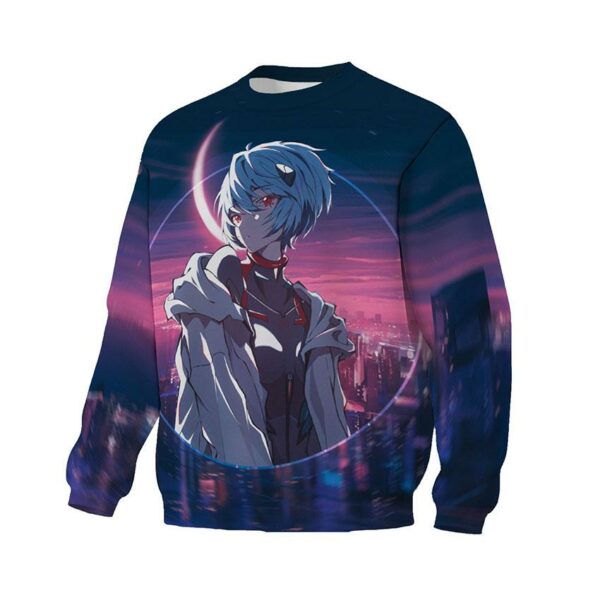 Свитшот унисекс с принтом «Аянами Рэй. Евангелион. Ayanami Rei. Evangelion»