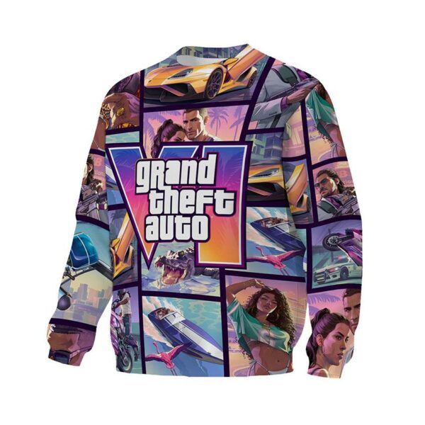 Світшот унісекс з принтом «ГТА VI. Вайс Сіті. Grand Theft Auto VI. Vice City»