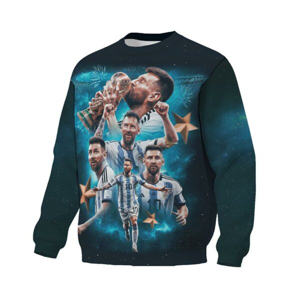 Світшот унісекс з принтом «Мессі. Шлях до слави. Messi. Road to Glory»