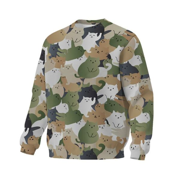 Свитшот унисекс с принтом «Кошачий камуфляж. Cat camouflage»