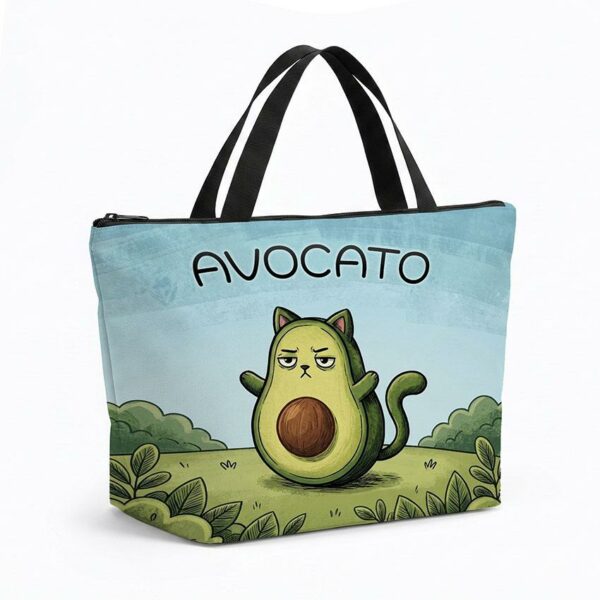 Сумка-холодильник з принтом «Втомлений Авокадо кіт. Tired Avocado Cat»