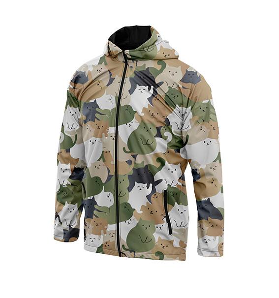 Ветровка классическая «Кошачий камуфляж. Cat camouflage»