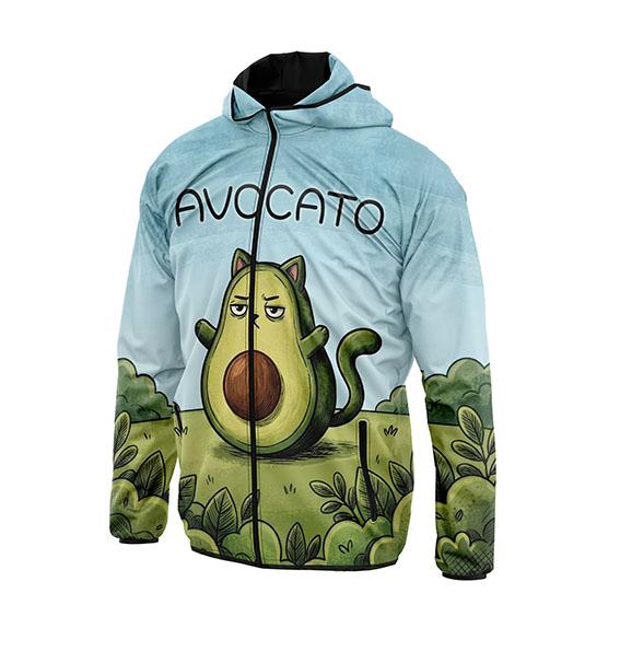 Вітровка спортивна «Втомлений Авокадо кіт. Tired Avocado Cat»