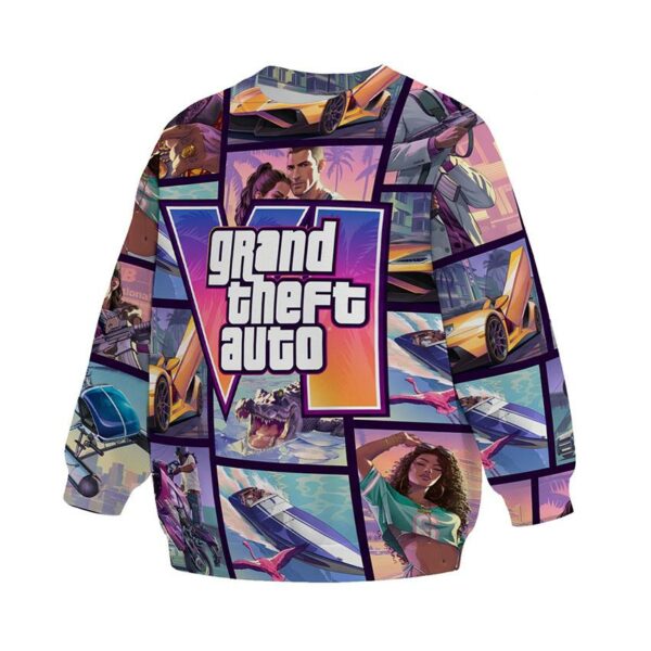 Світшот дитячий з принтом «ГТА VI. Вайс Сіті. Grand Theft Auto VI. Vice City»